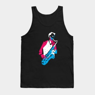 Sax Player Modern Style Tank Top